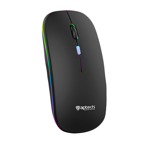 Aptech W61 Wireless Rechargeable Silent RGB Mouse at the best price in Bangladesh at Rajshahi Gadget Hub