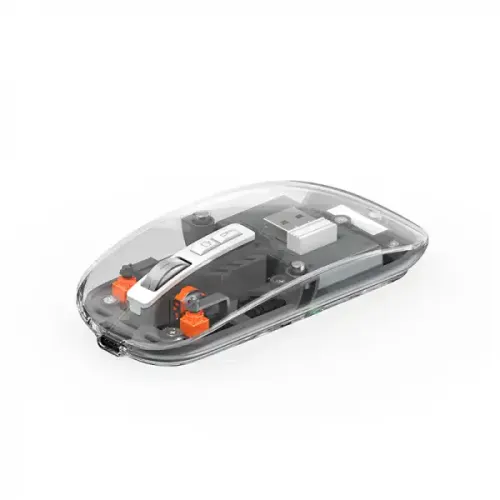 WiWU WM105 Crystal Transparent Magnetic Wireless Mouse at the best price in Bangladesh at Rajshahi Gadget Hub